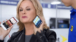 Amy Poehler Phones Ad GIF