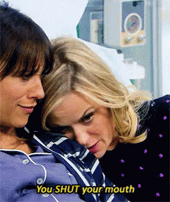 Amy Poehler Shut Your Mouth GIF