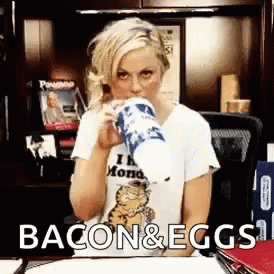 Amy Poehler Wants Bacon & Eggs GIF