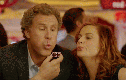 Amy Poehler Will Ferrell Rolling Dice GIF