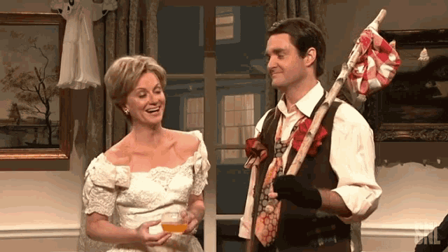 Amy Poehler With Will Forte GIF