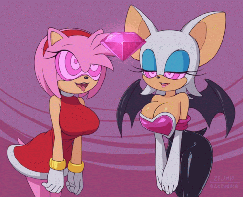 Amy Rose And Rouge Hypnotized GIF
