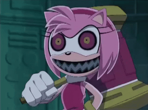 Amy Rose Looks Scary GIF