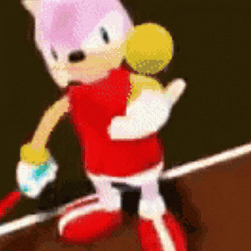 Amy Rose Playing Tennis GIF