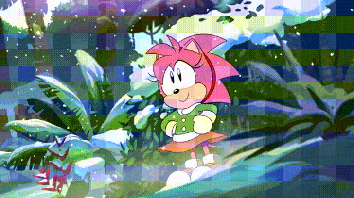 Amy Rose Snow Falling GIF