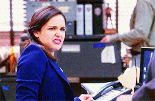 Amy Santiago Disgust GIF