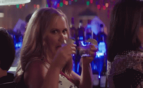 Amy Schumer Glass Toast Happy Birthday Drinks GIF