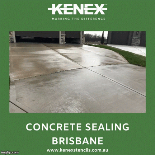 An Ad For Concrete Sealing Brisbane Shows A Concrete Driveway GIF