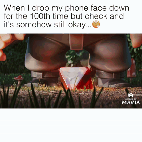 An Ad For Heroes Of Mavia With A Picture Of A Giant GIF