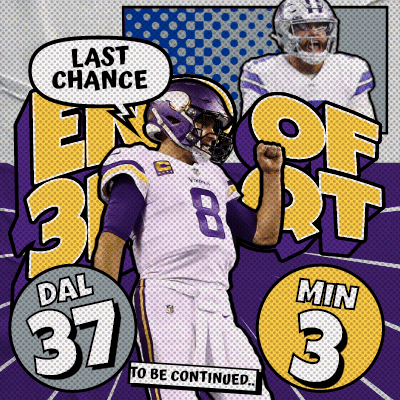 An Advertisement For A Football Game That Says Last Chance End Of 3Rd Dal 37 Min 3 To Be Continued GIF
