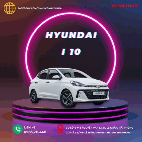 An Advertisement For A Hyundai I10 Car GIF