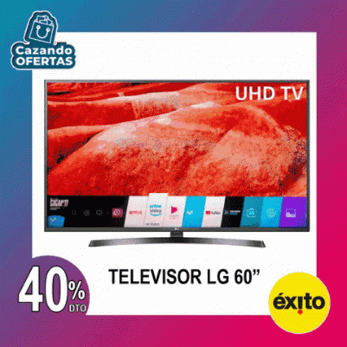 An Advertisement For A Lg 60 " Television With A 40 % Dto GIF