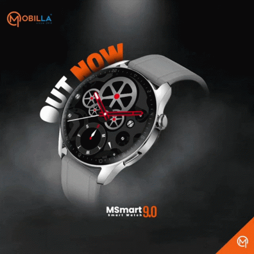 An Advertisement For A Msmart Smart Watch Says Out Now GIF