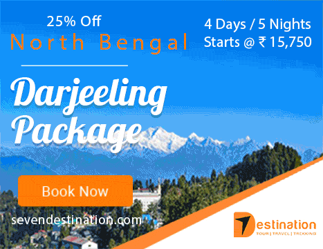 An Advertisement For A North Bengal Darjeeling Package With A Book Now Button GIF
