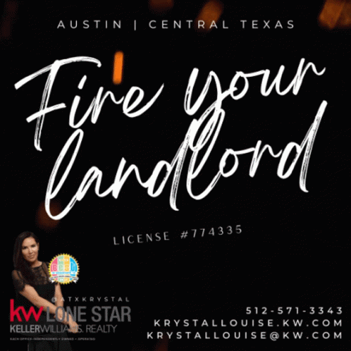 An Advertisement For A Real Estate Agent In Austin Texas GIF