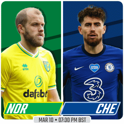 An Advertisement For A Soccer Game Between Norwich And Che GIF