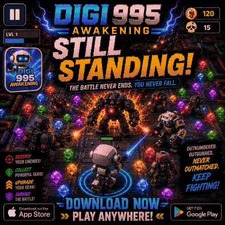 an advertisement for a video game called digi 999 awakening