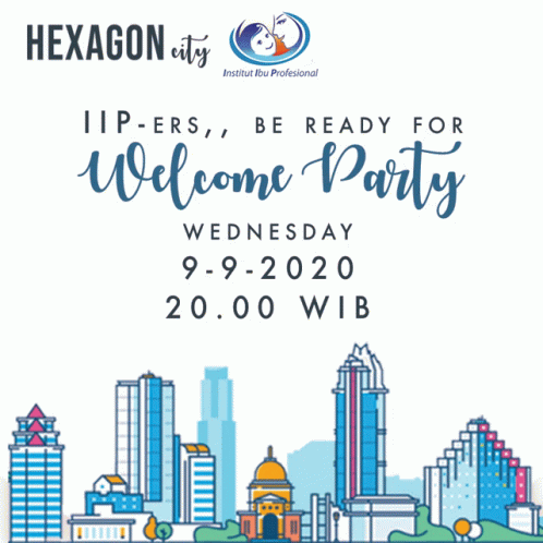 An Advertisement For A Welcome Party On Wednesday September 9Th GIF