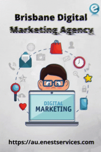 Brisbane Digital Marketing Man On Laptop GIF