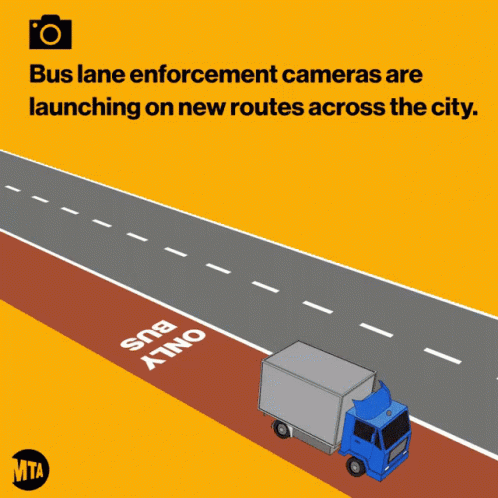An Advertisement For Bus Lane Enforcement Cameras That Are Launching On New Routes GIF