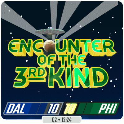 An Advertisement For Encounter Of The 3Rd Kind Shows A Flying Saucer GIF