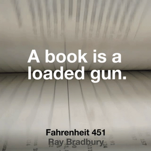 An Advertisement For Fahrenheit 451 By Ray Bradbury GIF