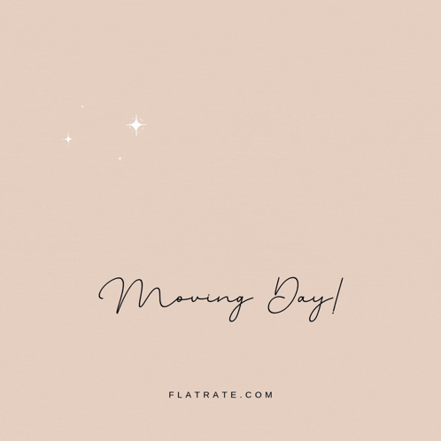 An Advertisement For Flatrate Moving With A Red Truck GIF