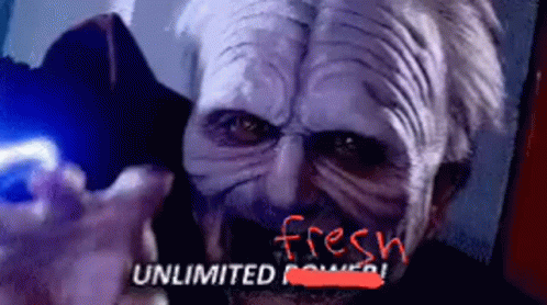 An Advertisement For Fresh Unlimited Power Shows A Man With A Mask On His Face GIF