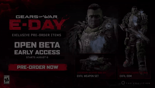 An Advertisement For Gears Of War E-Day GIF