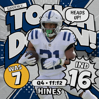 An Advertisement For Indianapolis Colts Football Player Named Hines GIF