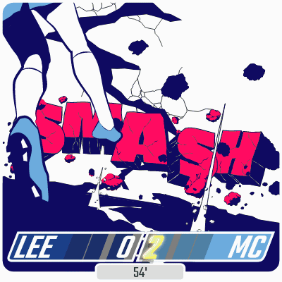 An Advertisement For Lee O12 Mc Shows A Woman 'S Feet Breaking Through A Wall GIF