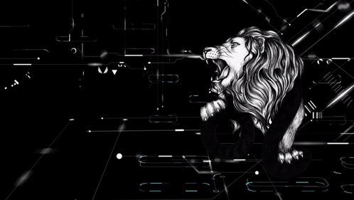 An Advertisement For Leonardo Voice Shows A Lion With Its Mouth Open GIF