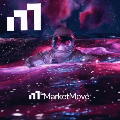 An Advertisement For Marketmove Shows An Astronaut Floating In The Water GIF