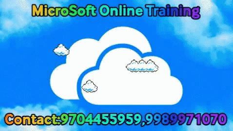 An Advertisement For Microsoft Online Training With A Cloud In The Background GIF