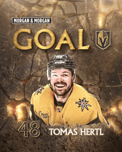 An Advertisement For Morgan & Morgan Shows A Hockey Player GIF