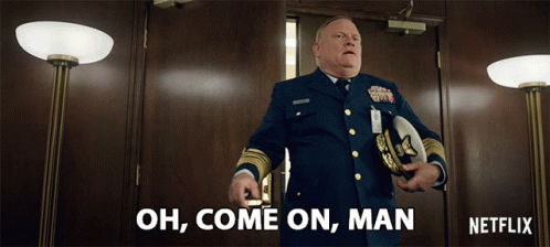An Advertisement For Netflix Shows A Man In A Navy Uniform GIF