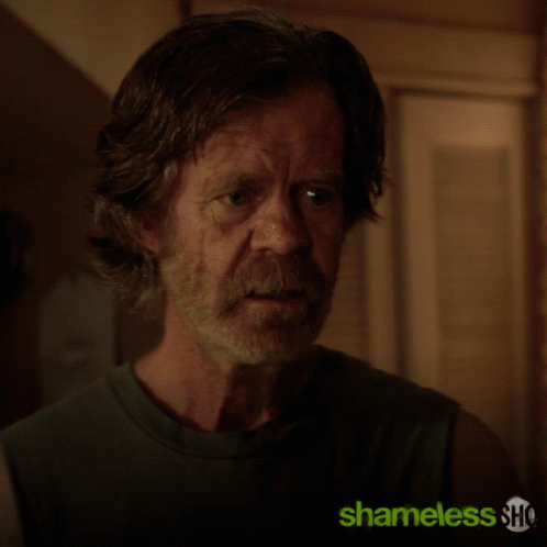 An Advertisement For Shameless Shows A Man With A Beard GIF