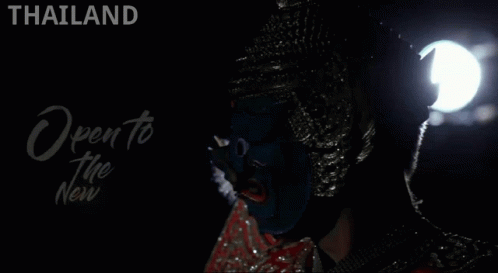 An Advertisement For Thailand Shows A Person Wearing A Mask GIF
