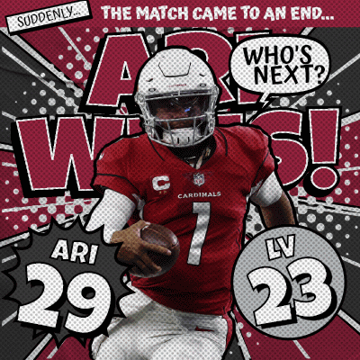 An Advertisement For The Arizona Cardinals Says That The Match Came To An End GIF