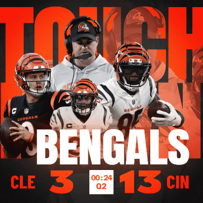An Advertisement For The Bengals Football Team Shows Players And Coaches GIF