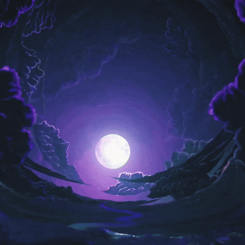 An Advertisement For The Moon Party Shows A Full Moon GIF