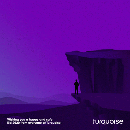An Advertisement For Turquoise Wishing Everyone A Happy And Safe Eid 2020 GIF