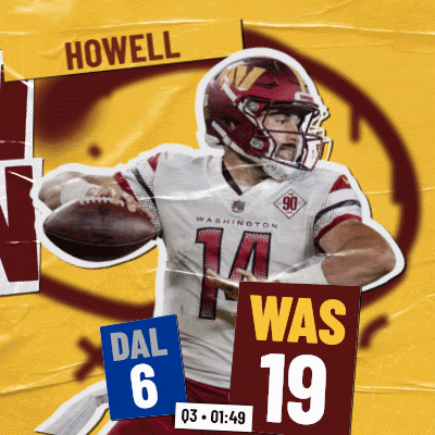 An Advertisement For Washington Football Player Howell GIF