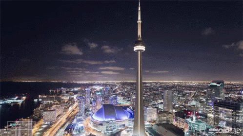 An Aerial View Of A City At Night With The Words Solocity On The Bottom Right GIF