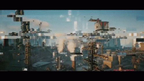 An Aerial View Of A City With A Watermark That Says ' Aerial Control ' On The Bottom Right GIF