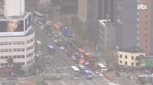 An Aerial View Of A City With The Letters Jtb Visible GIF