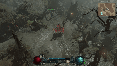An Aerial View Of A Video Game With A Map Showing The Location Of The Lynx Thorn GIF