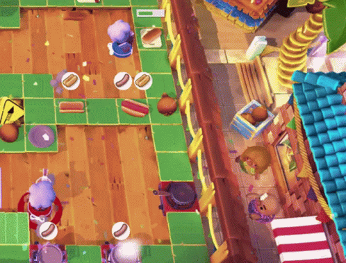 An Aerial View Of A Video Game With A Sign That Says ' Do Not Enter ' GIF