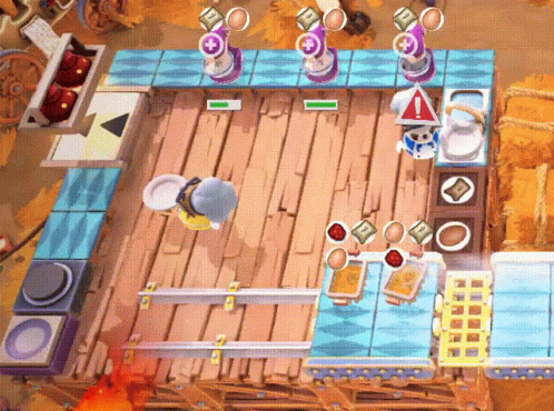 An Aerial View Of A Video Game With The Number 1 On The Top Right Corner GIF