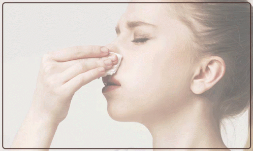 An Air Purifier For Allergies Is Advertised With A Woman Holding A Cat GIF